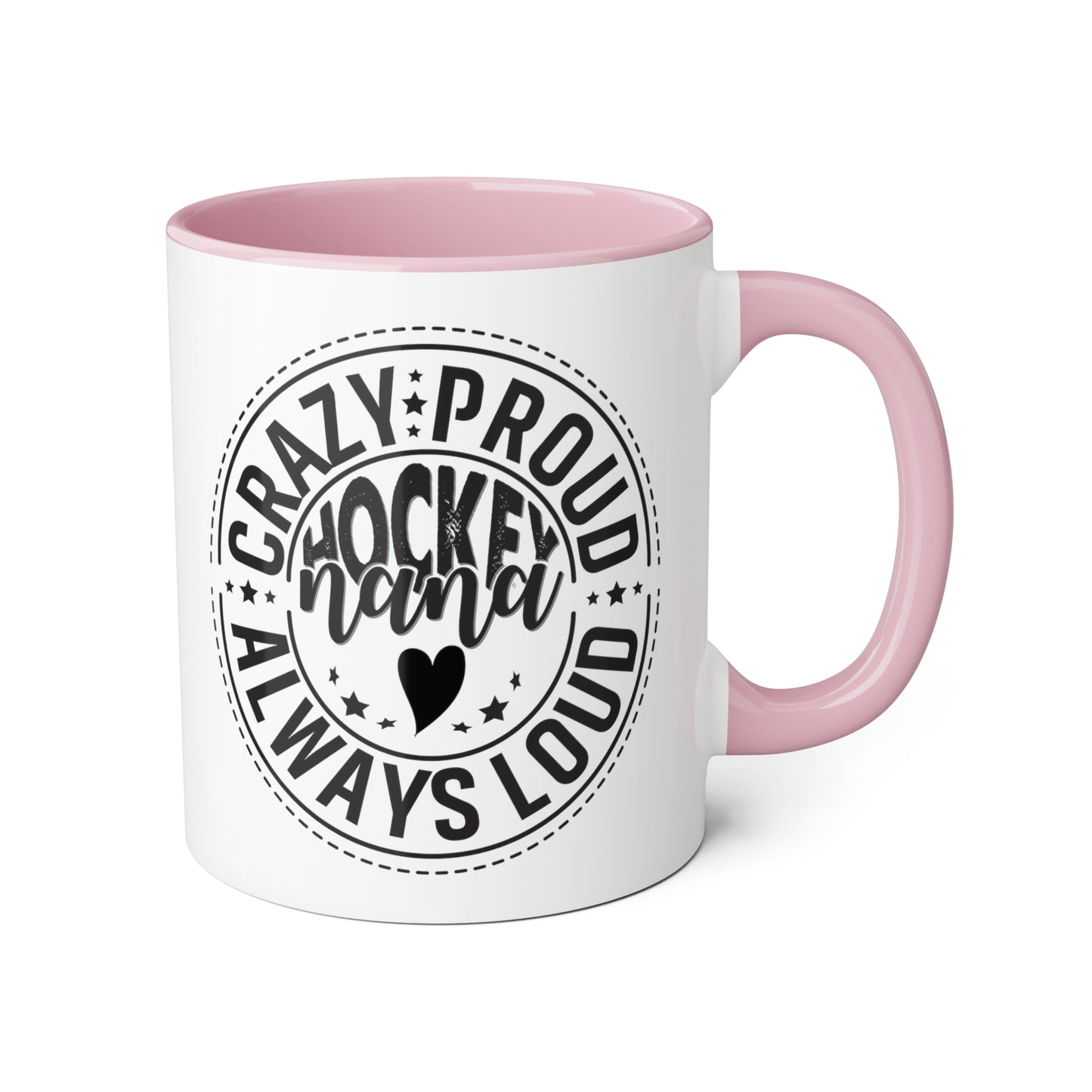 Tasse Crazy Proud Hockey Nana (6 couleurs), 11oz