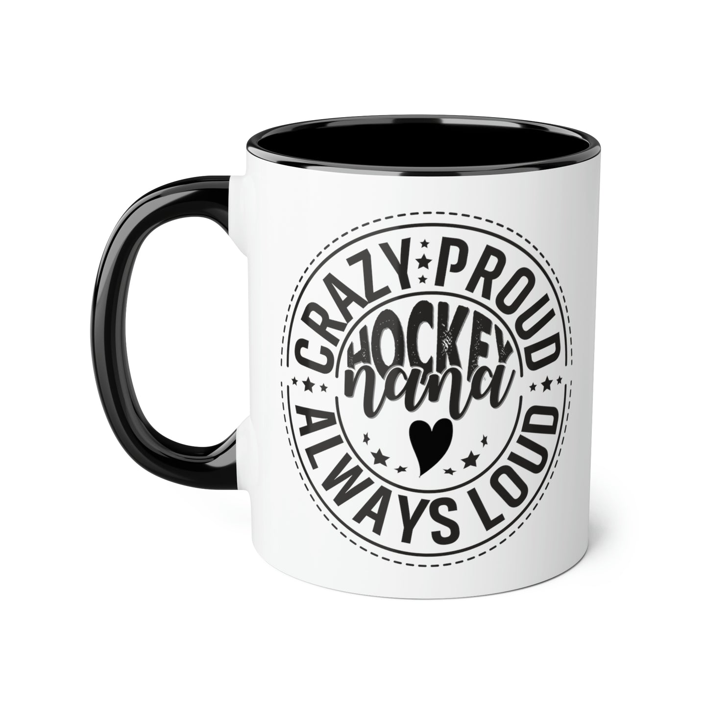 Tasse Crazy Proud Hockey Nana (6 couleurs), 11oz