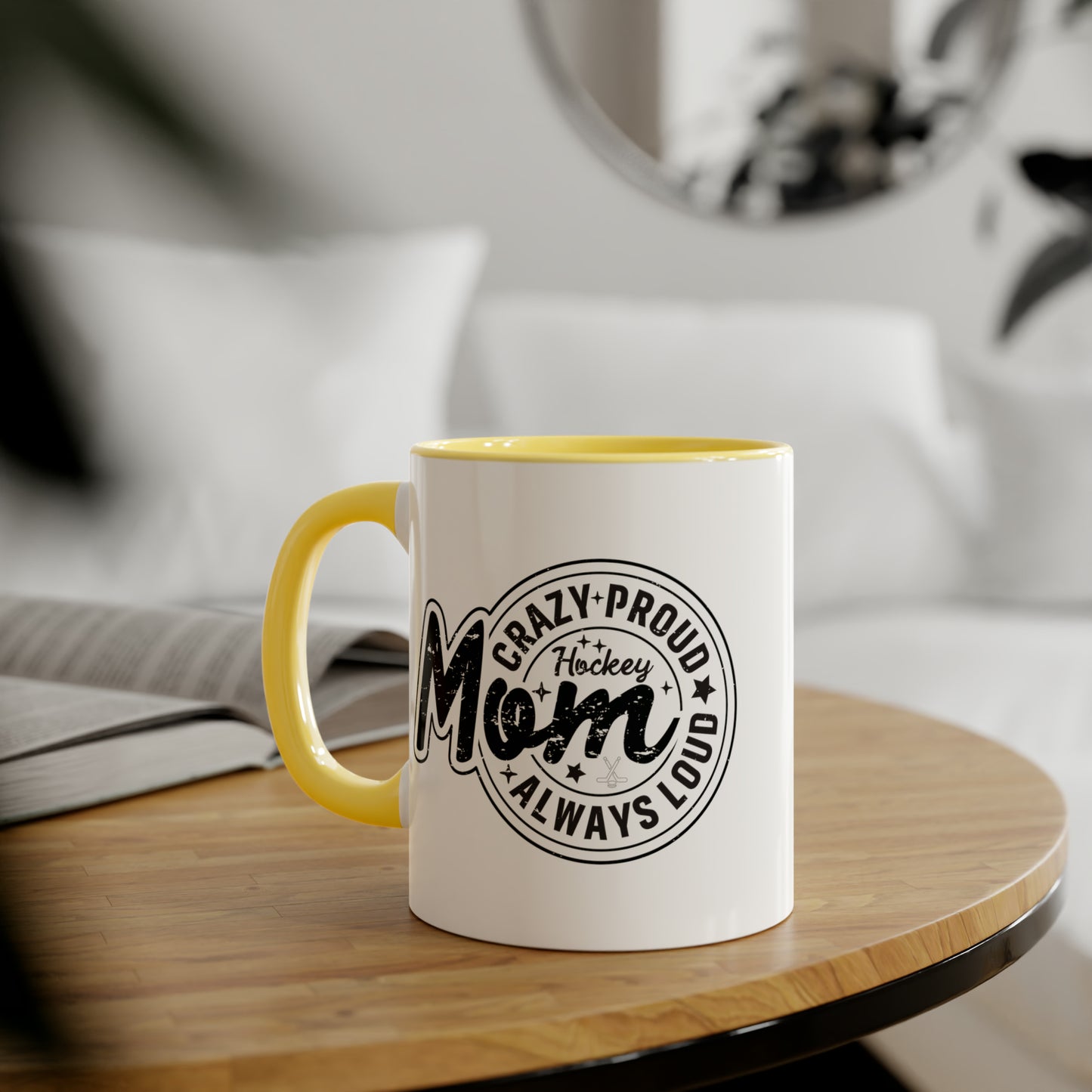 Tasse Crazy Proud Hockey Mom (6 couleurs), 11oz