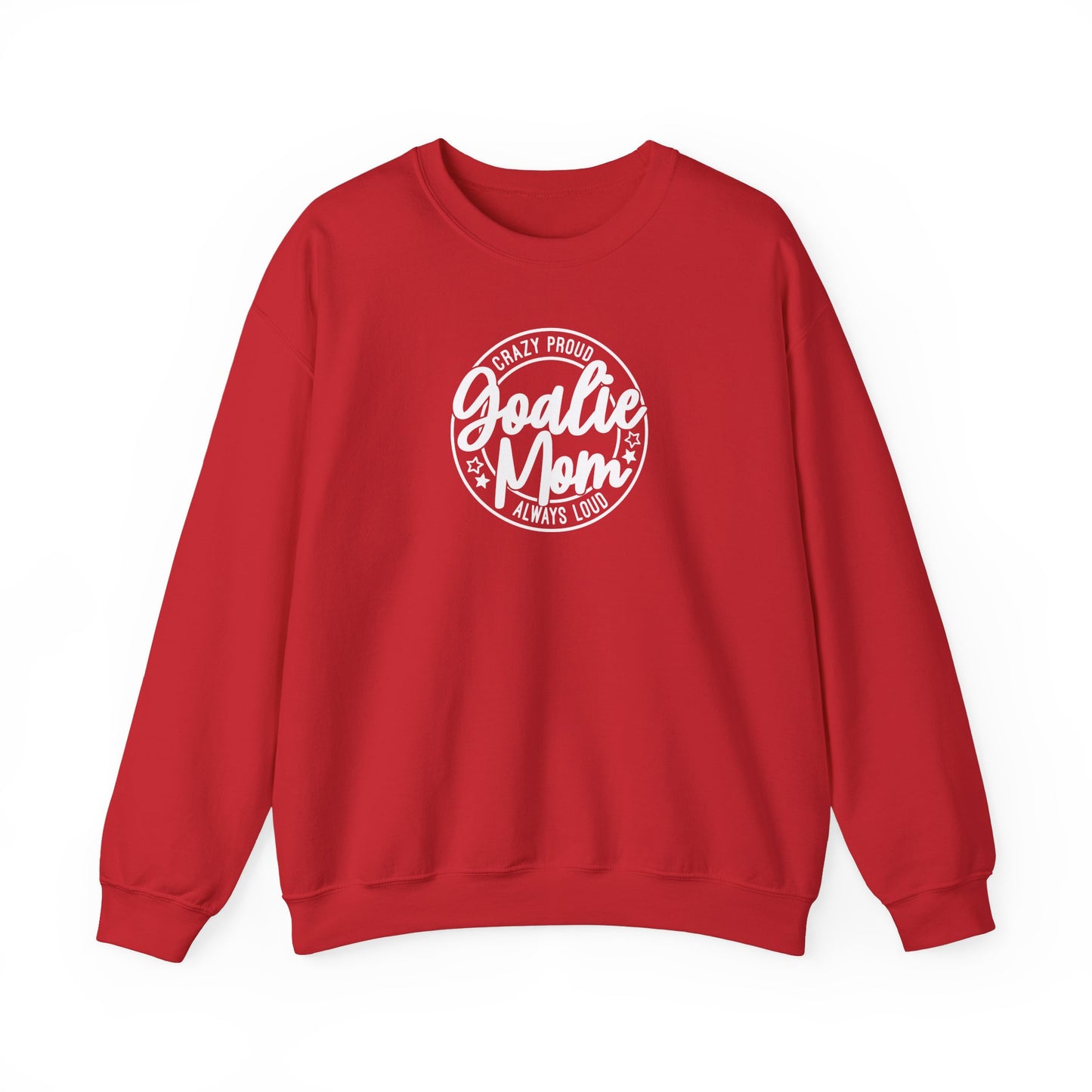 Pull ras du cou pour adulte « Maman gardienne de but folle et fière »