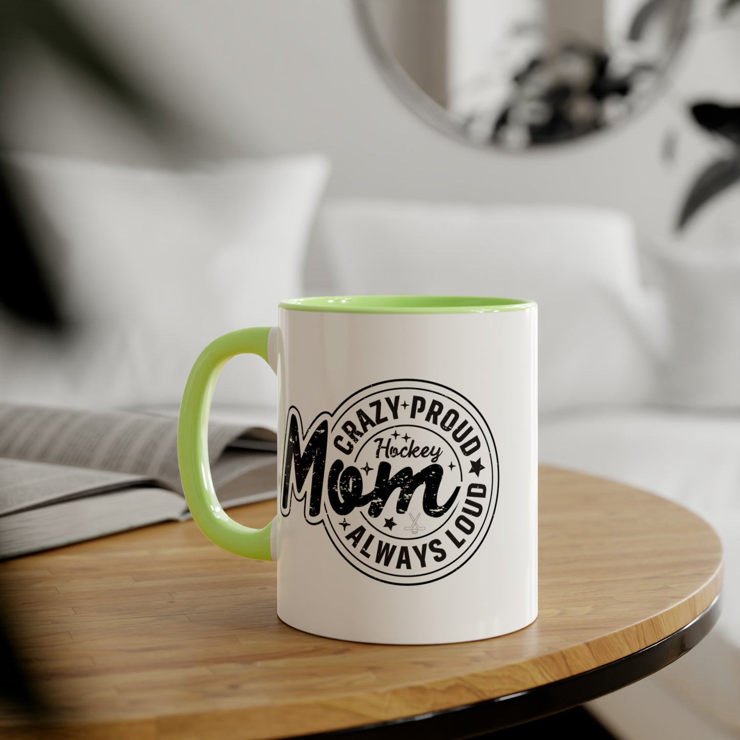 Tasse Crazy Proud Hockey Mom (6 couleurs), 11oz