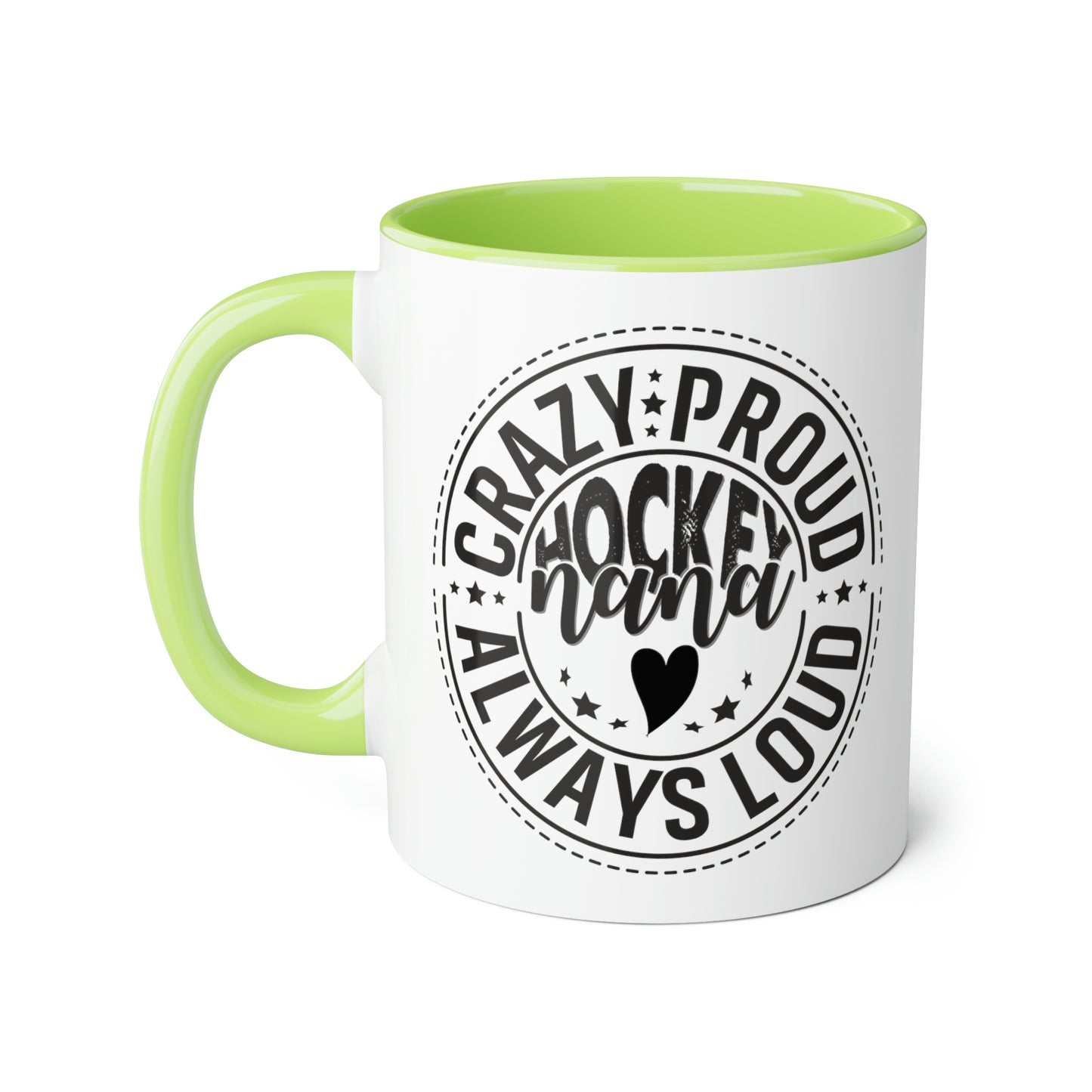 Tasse Crazy Proud Hockey Nana (6 couleurs), 11oz