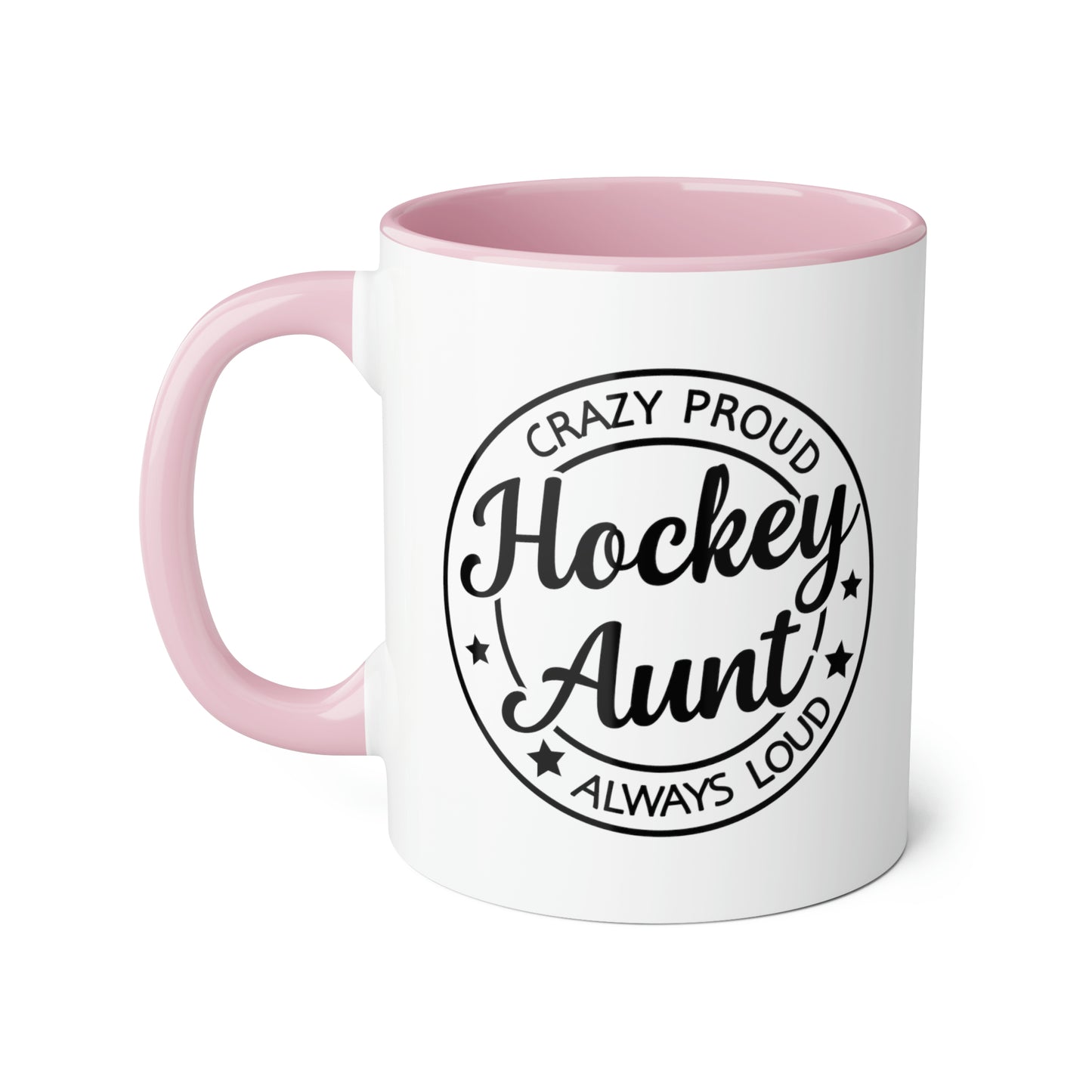 Tasse de tante de hockey (6 couleurs), 11oz