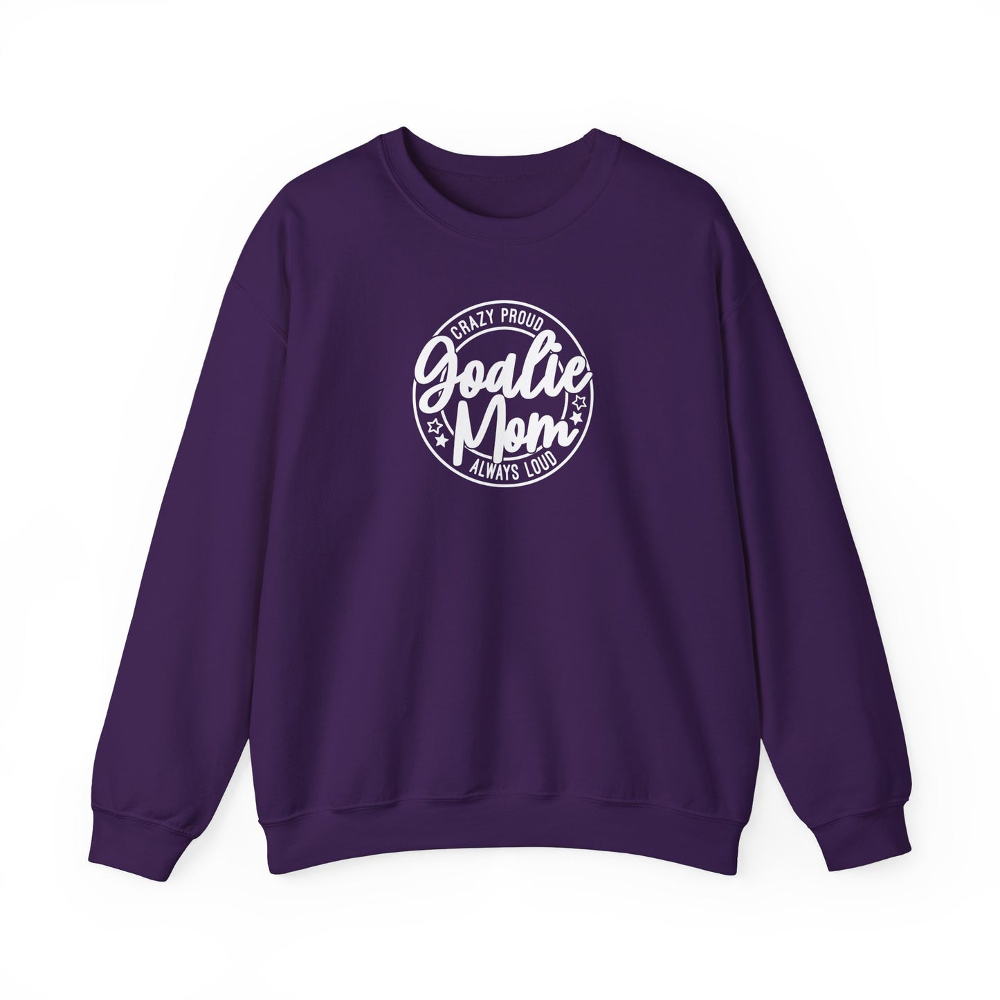 Pull ras du cou pour adulte « Maman gardienne de but folle et fière »