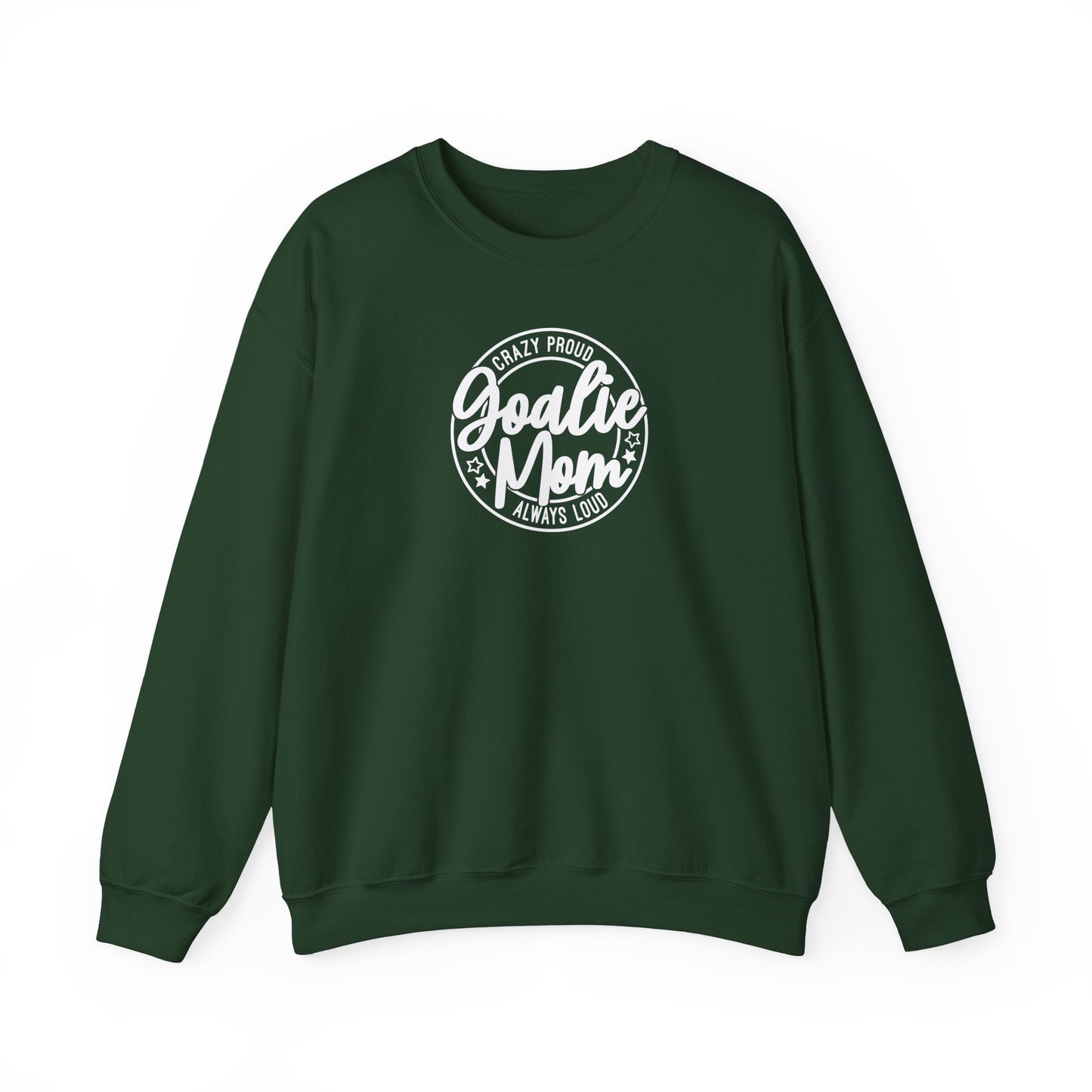 Pull ras du cou pour adulte « Maman gardienne de but folle et fière »