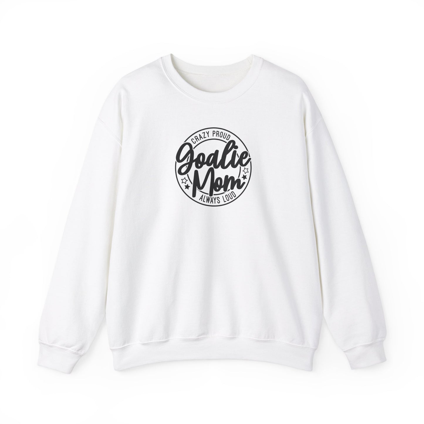Pull ras du cou pour adulte « Maman gardienne de but folle et fière »