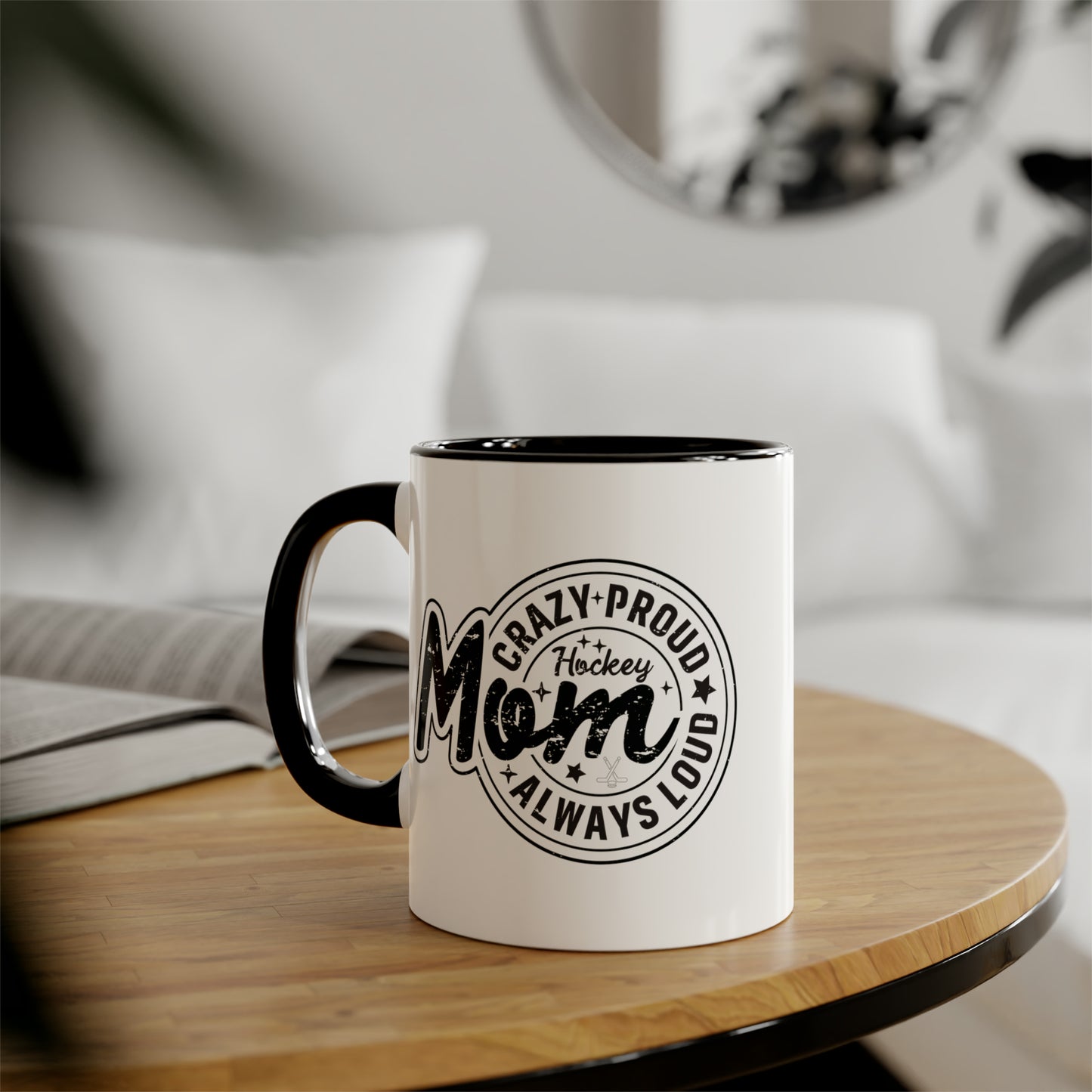 Tasse Crazy Proud Hockey Mom (6 couleurs), 11oz