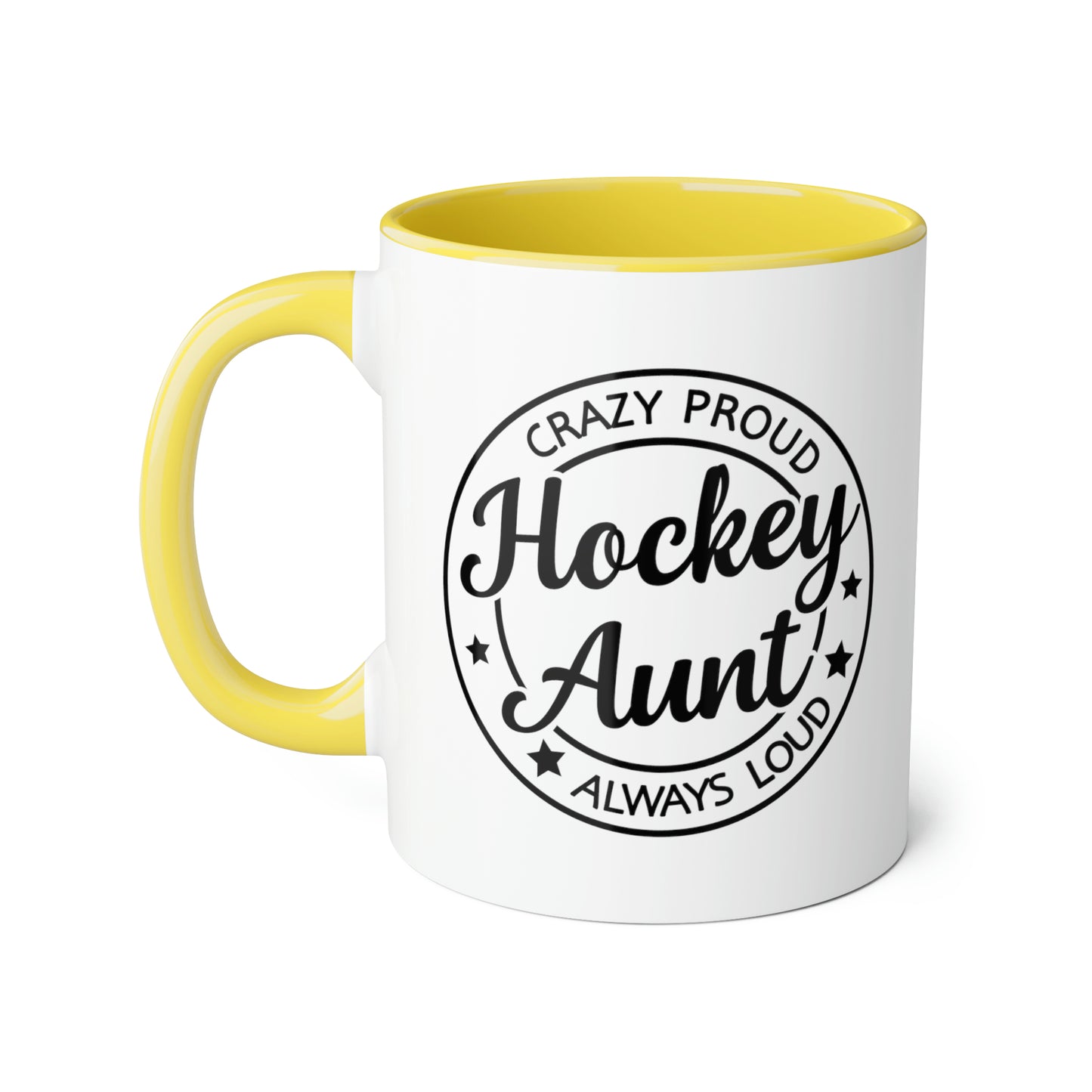Tasse de tante de hockey (6 couleurs), 11oz