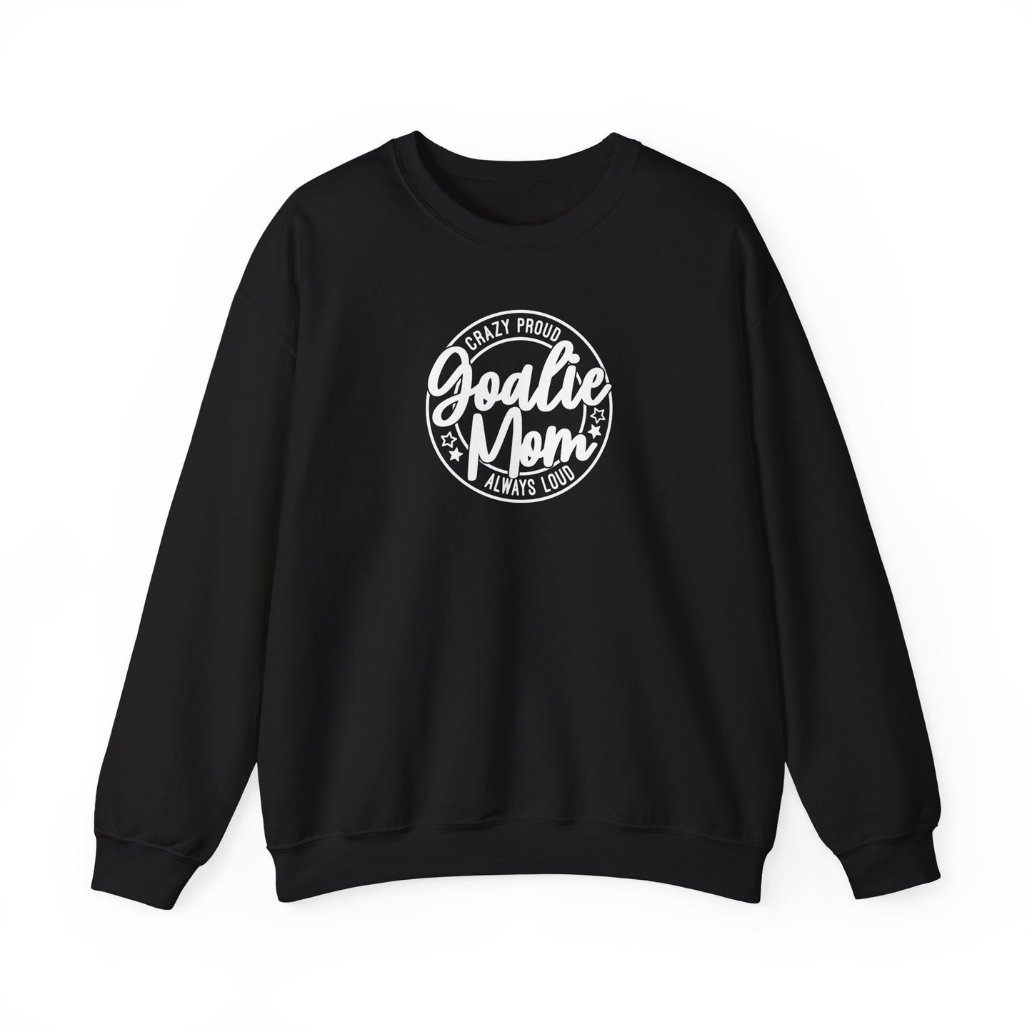 Pull ras du cou pour adulte « Maman gardienne de but folle et fière »
