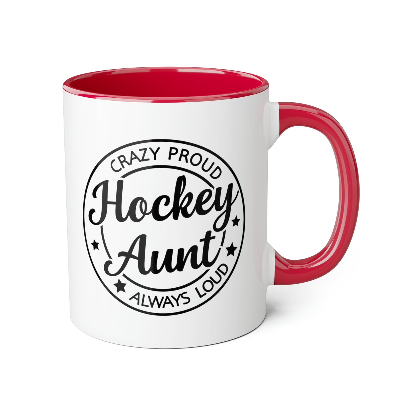 Tasse de tante de hockey (6 couleurs), 11oz