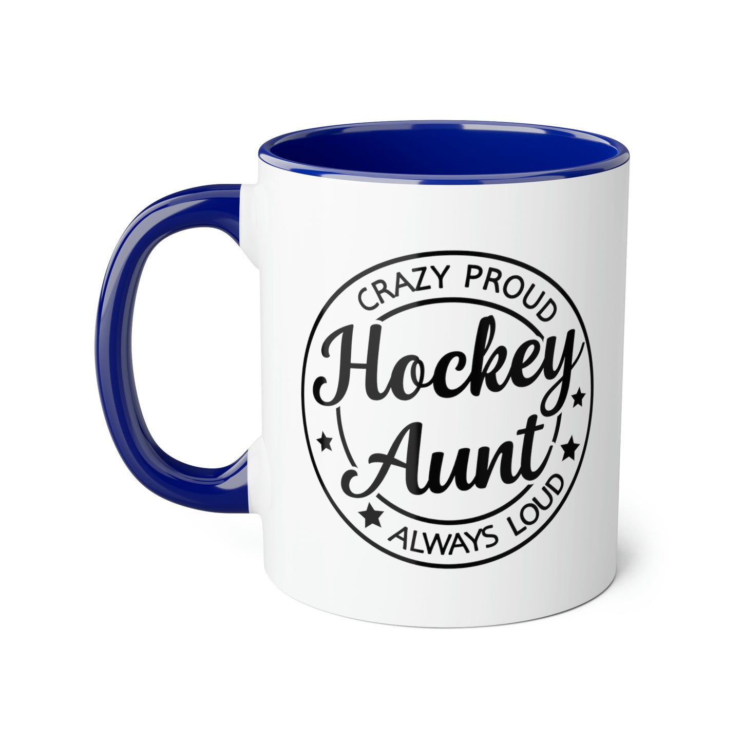 Tasse de tante de hockey (6 couleurs), 11oz