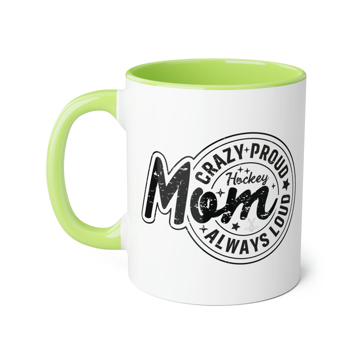Tasse Crazy Proud Hockey Mom (6 couleurs), 11oz
