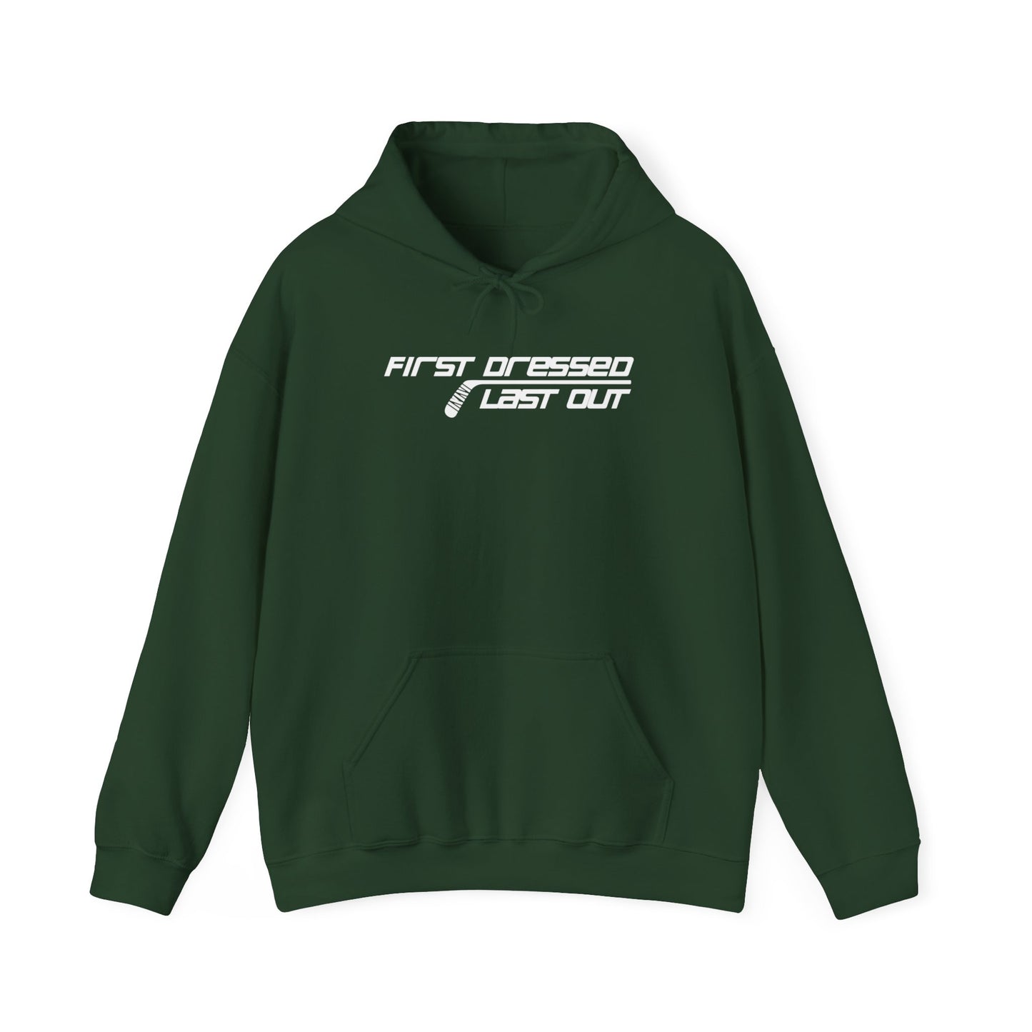 Habillé en premier. Dernier sorti. Sweat à capuche adulte