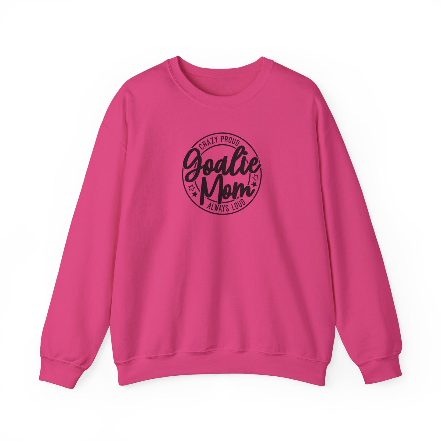 Pull ras du cou pour adulte « Maman gardienne de but folle et fière »