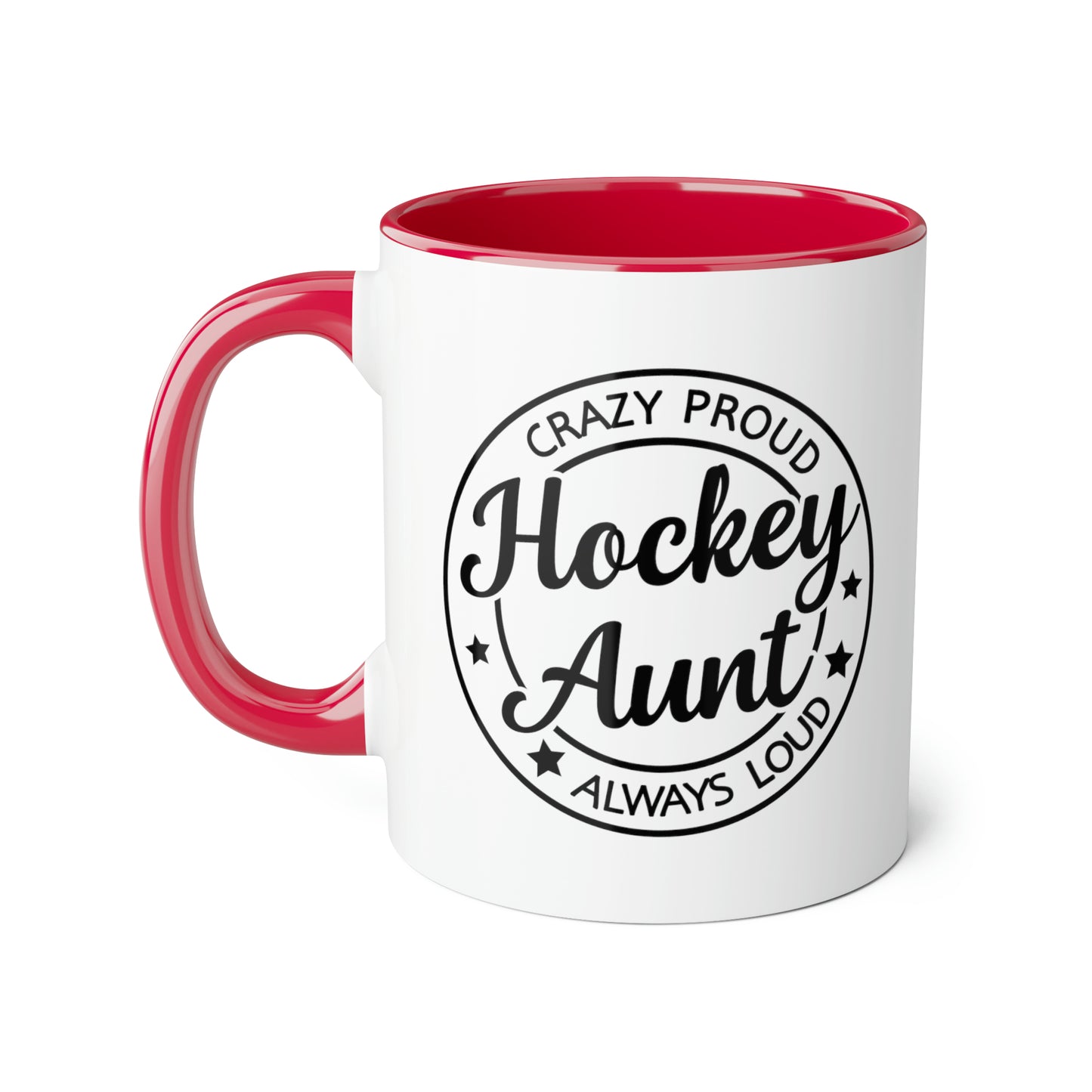 Tasse de tante de hockey (6 couleurs), 11oz