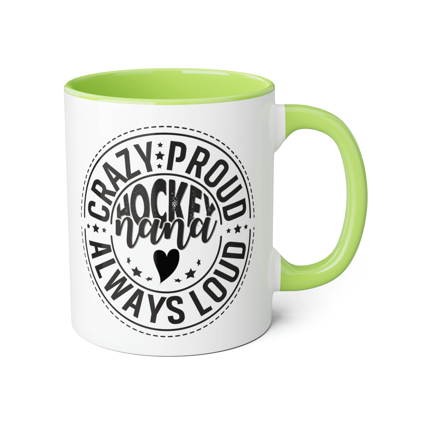 Tasse Crazy Proud Hockey Nana (6 couleurs), 11oz