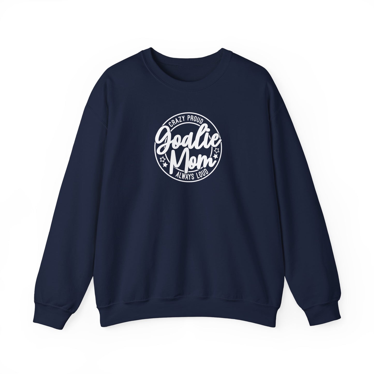 Pull ras du cou pour adulte « Maman gardienne de but folle et fière »