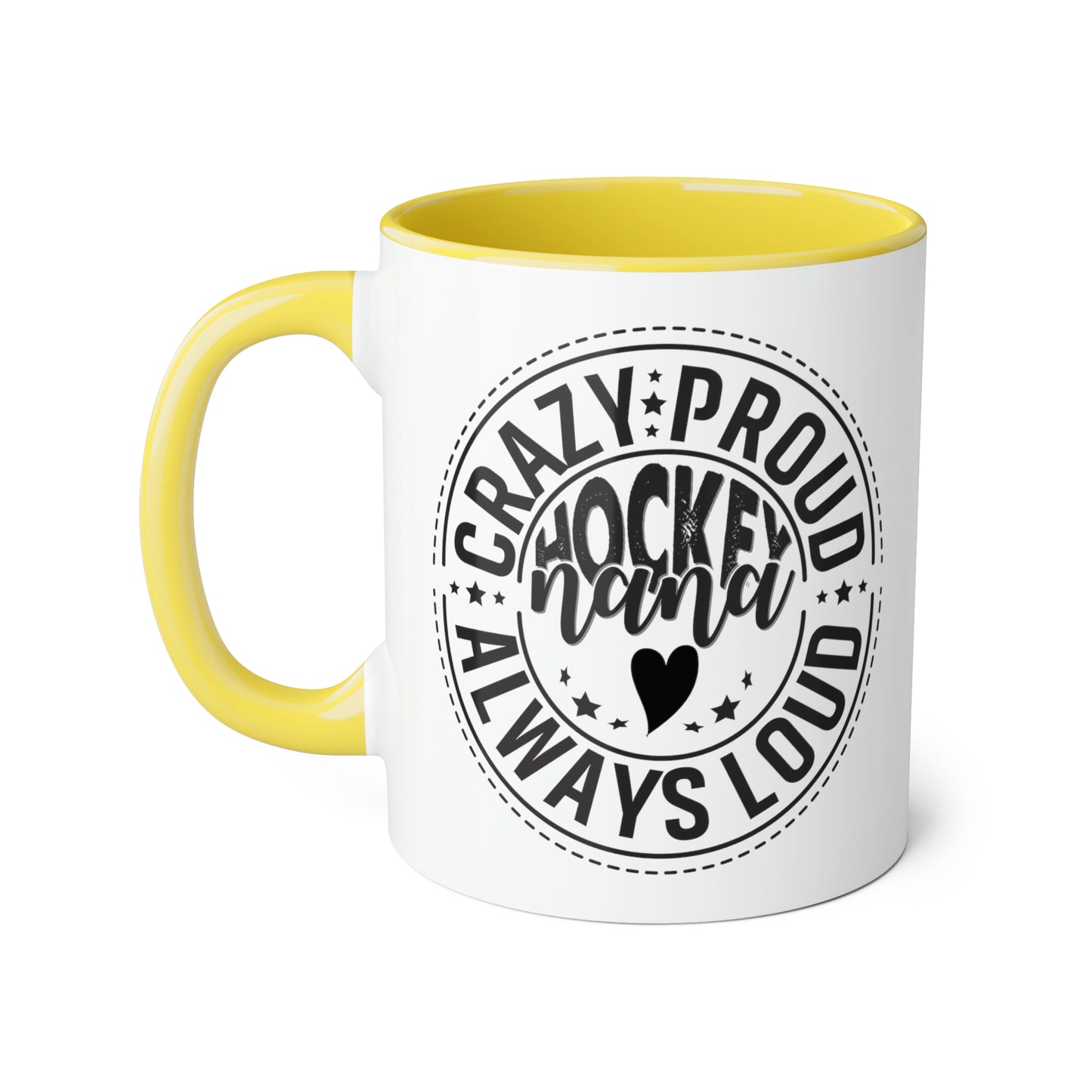 Tasse Crazy Proud Hockey Nana (6 couleurs), 11oz
