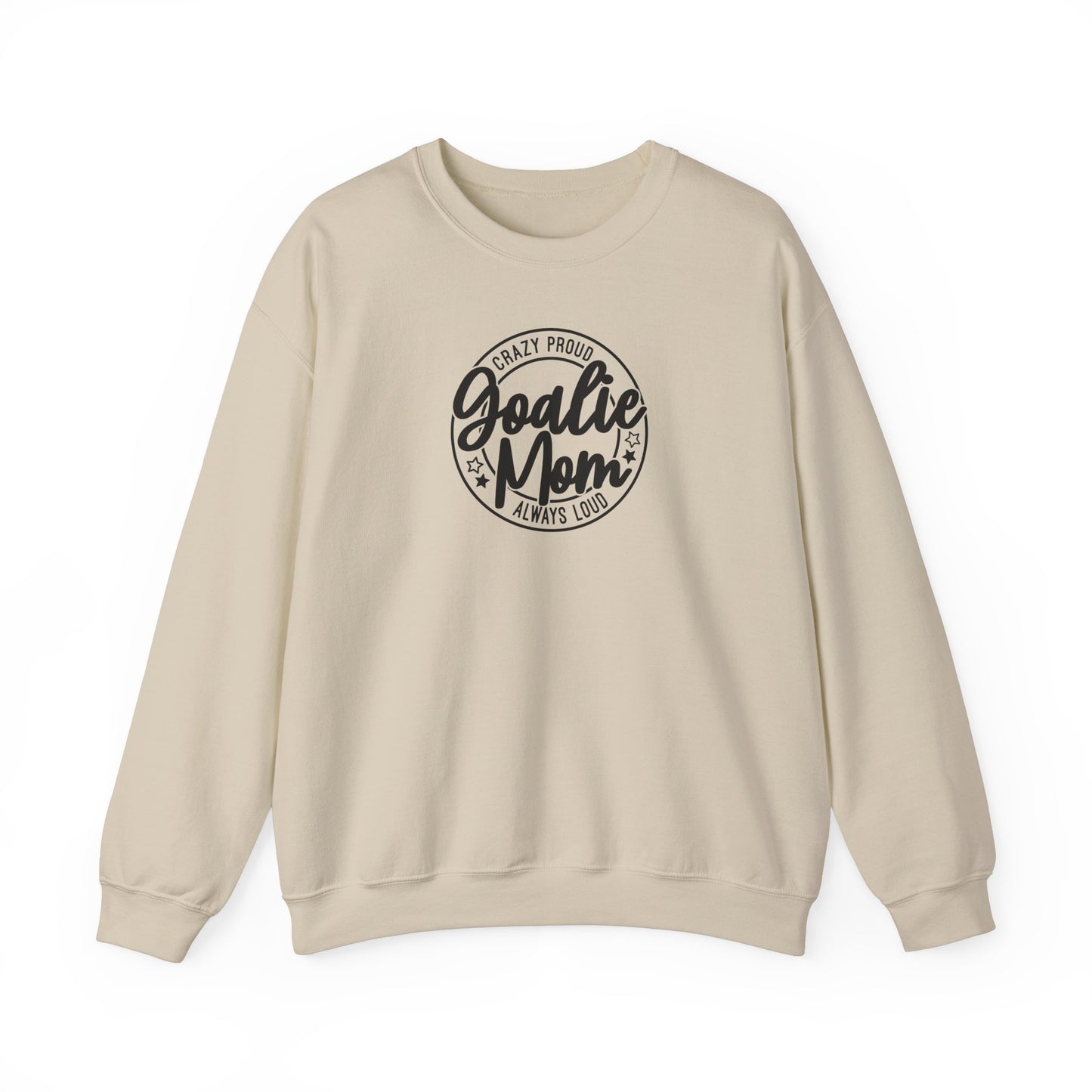 Pull ras du cou pour adulte « Maman gardienne de but folle et fière »