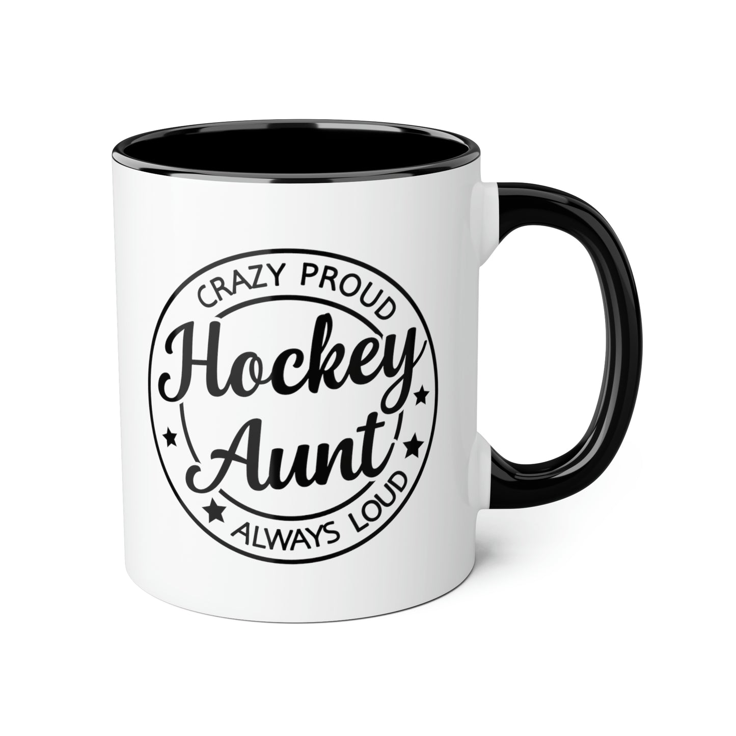 Tasse de tante de hockey (6 couleurs), 11oz