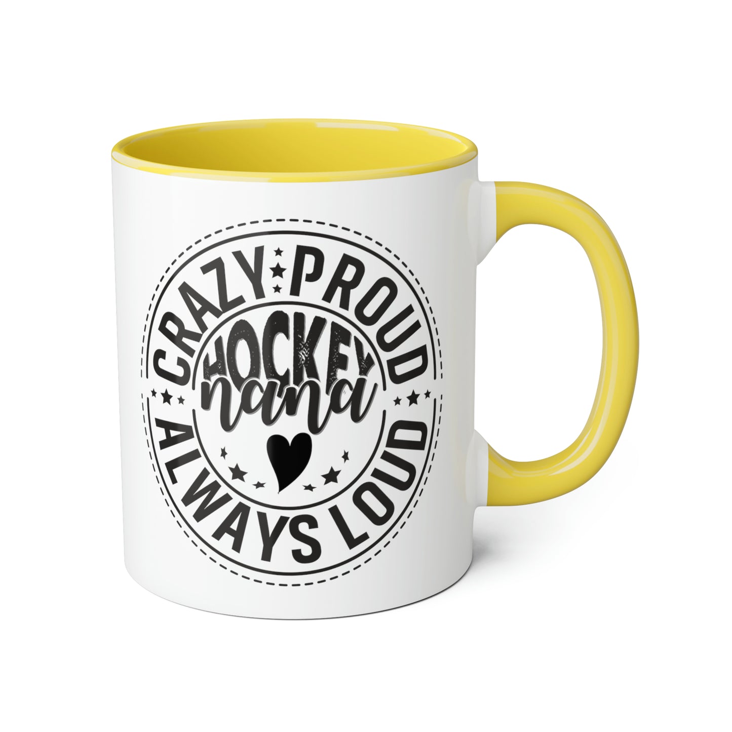 Tasse Crazy Proud Hockey Nana (6 couleurs), 11oz