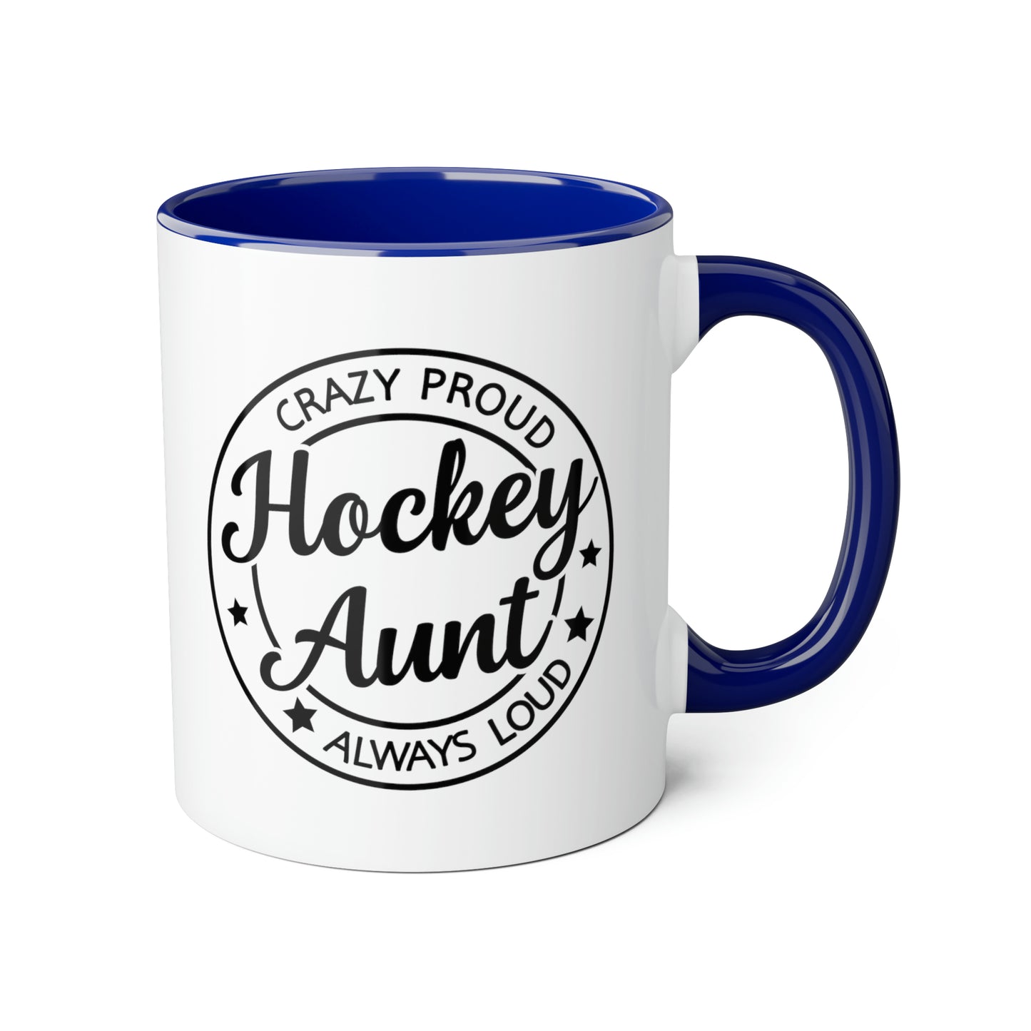 Tasse de tante de hockey (6 couleurs), 11oz