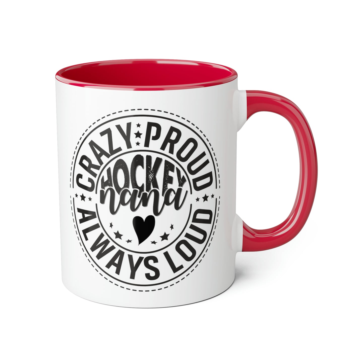 Tasse Crazy Proud Hockey Nana (6 couleurs), 11oz