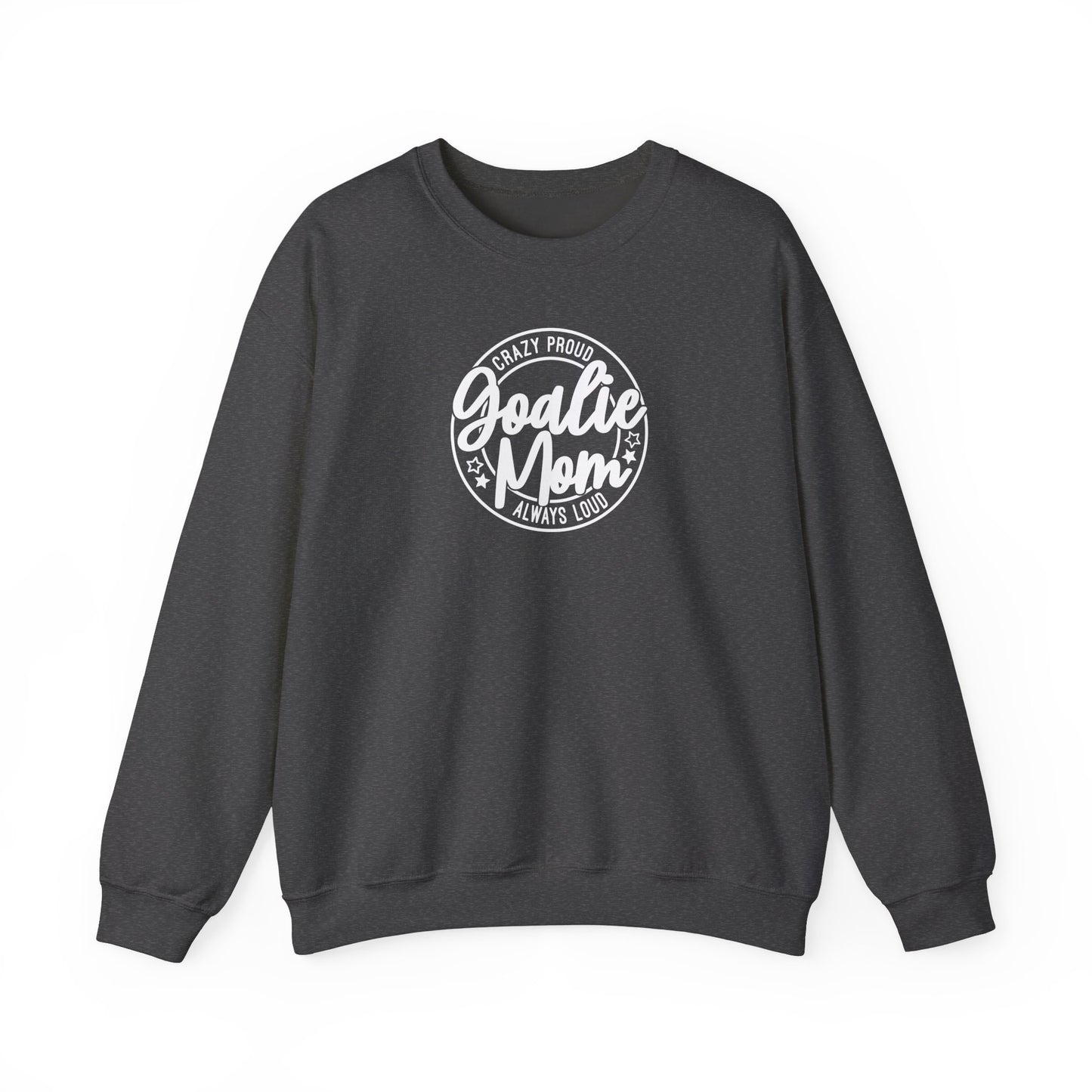 Pull ras du cou pour adulte « Maman gardienne de but folle et fière »