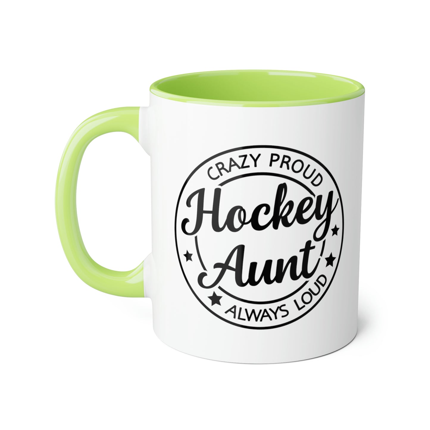 Tasse de tante de hockey (6 couleurs), 11oz