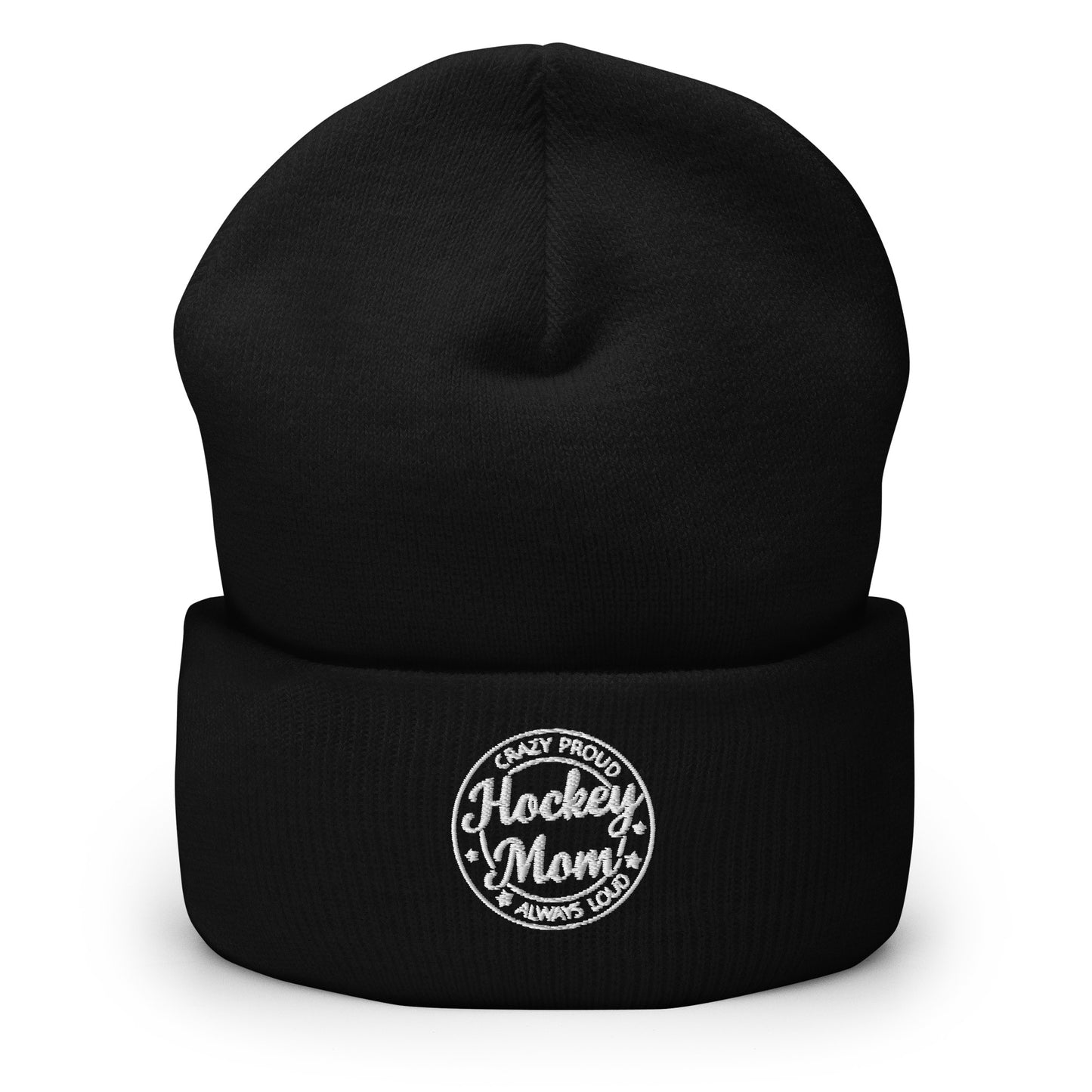Tuque de maman de hockey folle et fière