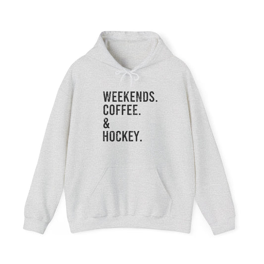 Weekends & Hockey Adult Hoodie